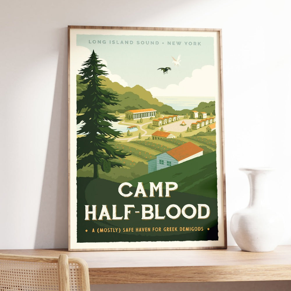 Camp Half-Blood Travel Poster – Sylvan Design Co.